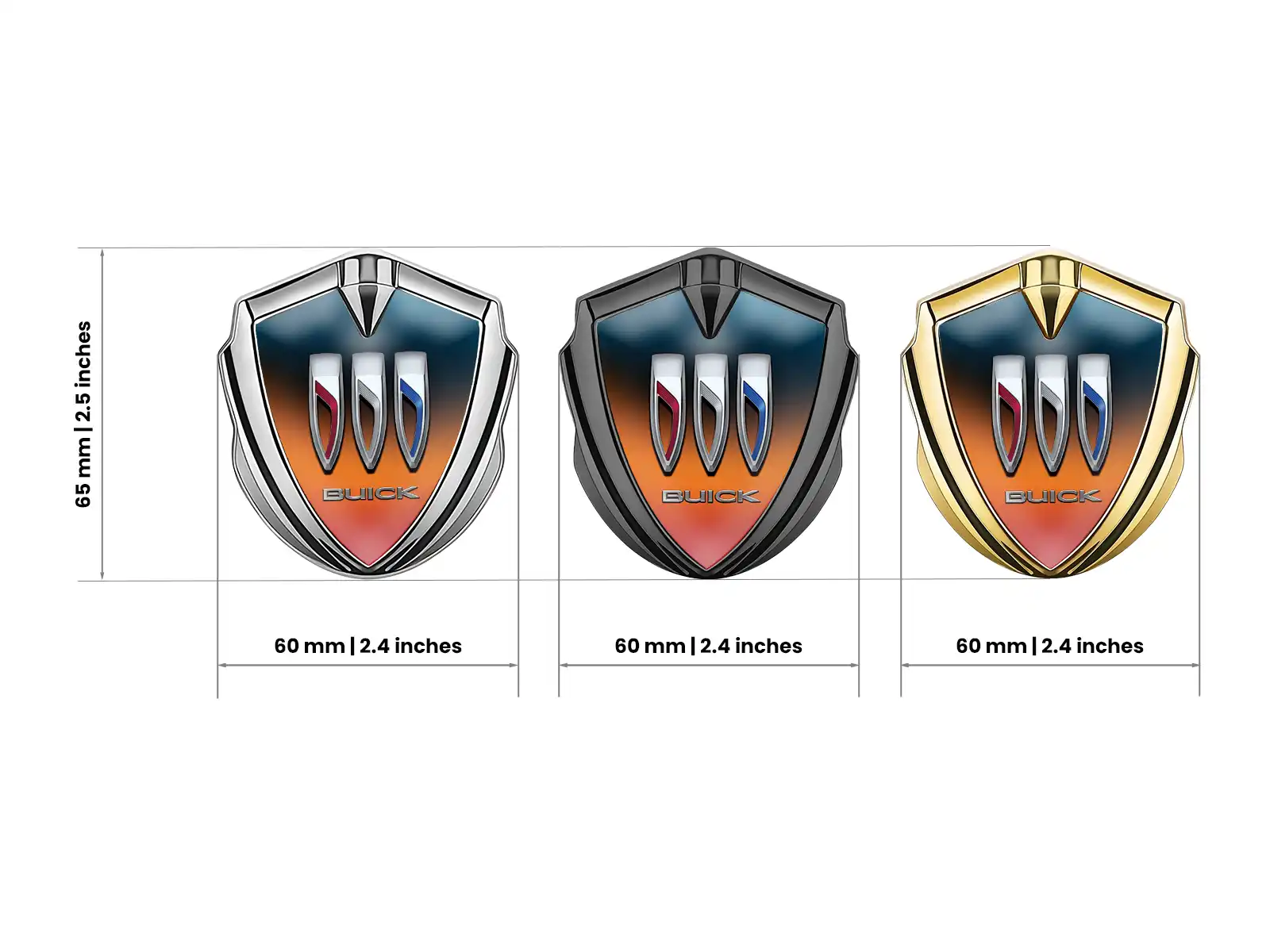 Buick Emblem Metall Abzeichen Tuning Look Glänzend Detail
